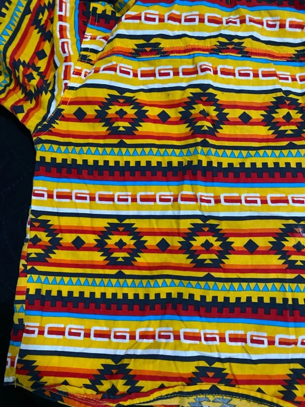 COOGI Spellout Y2K Aztec Pearl Button Down Long Sleeve Roll Tab Boys 3T Shirt
